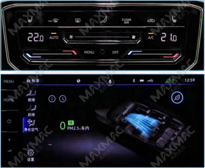 車外 PM2.5 檢測后自動切換內(nèi)循環(huán)示意圖